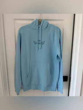 Yours Truly Phora NWOT 222 Angel Numbers Sweatshirt Hoodie Baby Blue